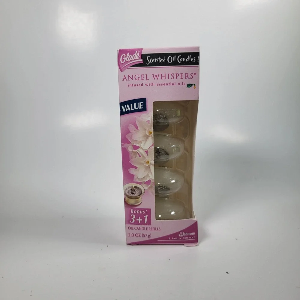 Glade Scented Oil Candles Angel Whispers Refills 3+1 Bonus New